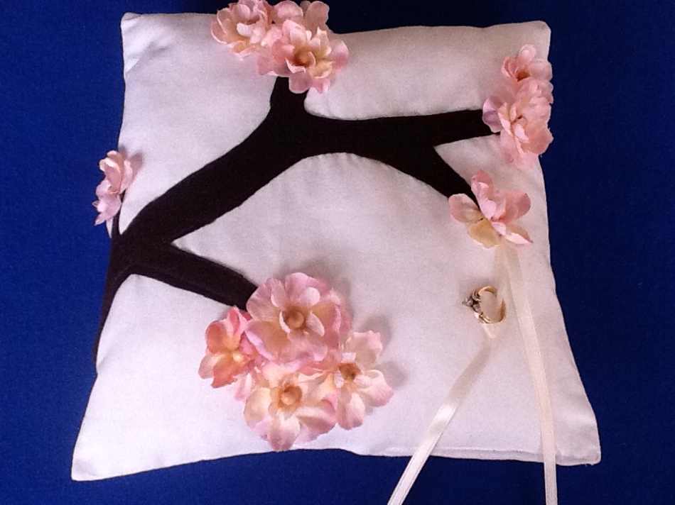 Check out this Amazing Cherry Blossom Ring Bearer Pillow in the Etsy Shop 